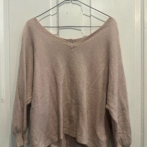 Express Women's Blush V-Neck Sweater